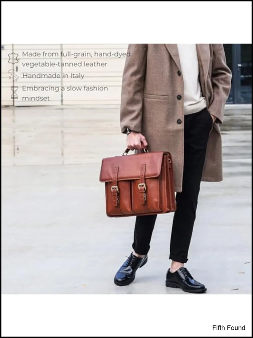 Full Grain Leather Briefcase Laptop Messenger Bag